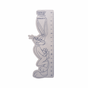 Régua de Madeira 15cm Decorada Looney Tunes Leo e Leo - Blister 1 Und