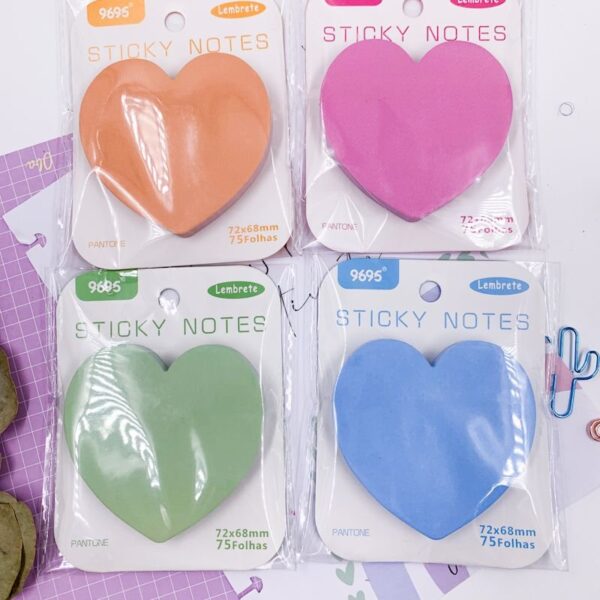 Bloco de Notas Adesivado Coração Lovely - IMPORTADO - UND