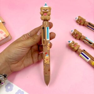 Caneta 6 Cores Ursinho Kawai