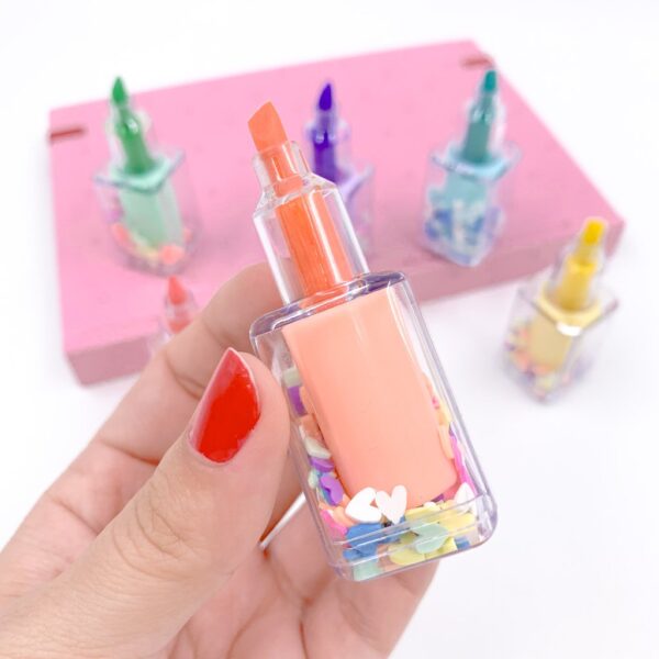 Marca Texto Esmalte - Kit 6 Cores