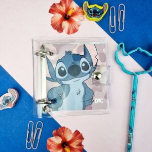 Mini Fichário Disney Stitch PVC Cristal DAC