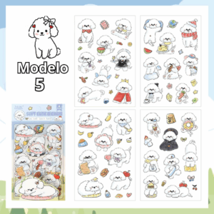 Pacote c/ 4 Cartelas Adesivo Cachorrinho Cute - IMPORTADO - UND