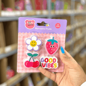 Borracha Fruits 4 Peças - FOFY - BLISTER