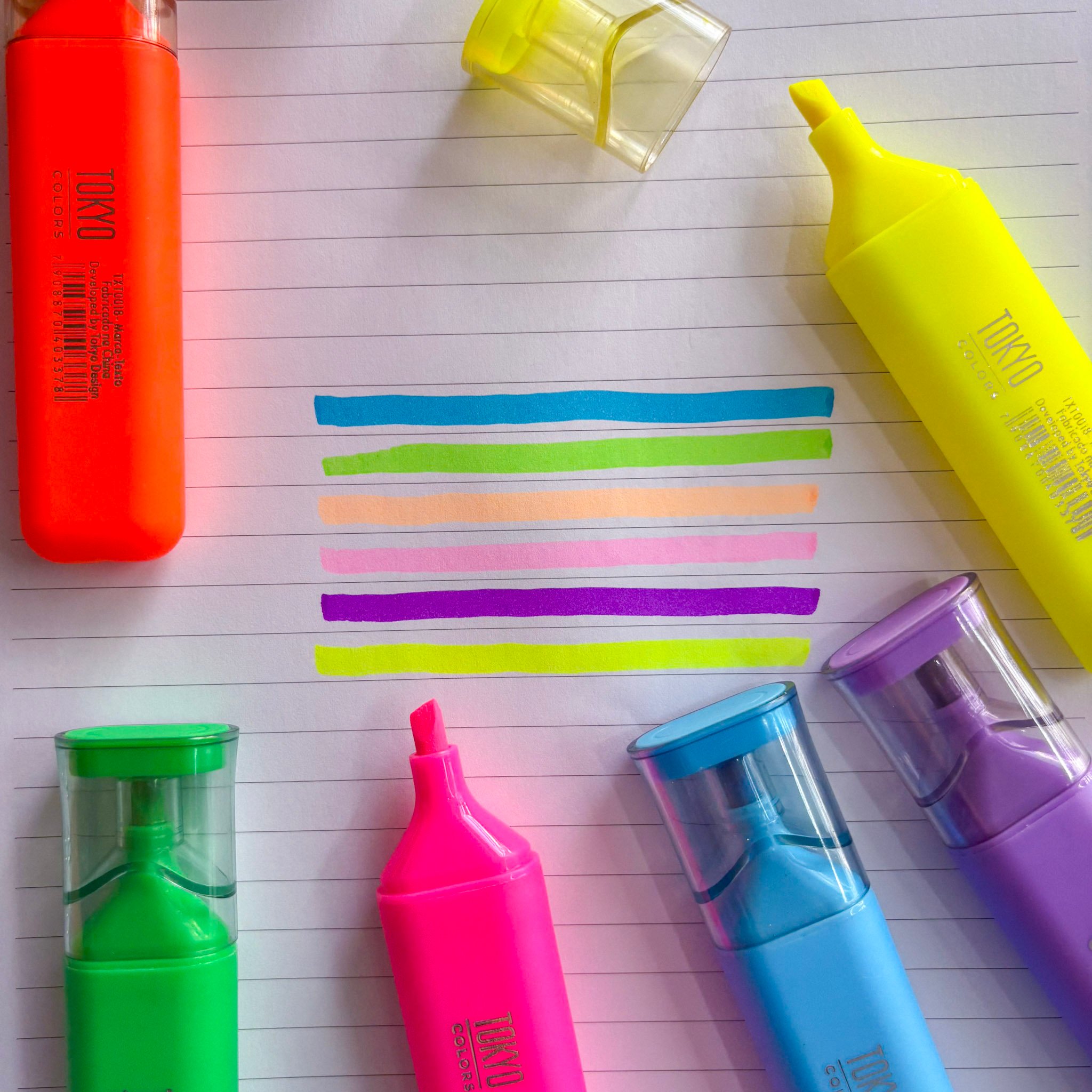 Marca Texto Quadrado Neon - TOKYO DESIGNER - UND