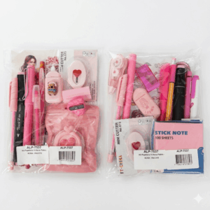 Kit Papelaria 15 Itens Paleta - ROSA - PACOTE