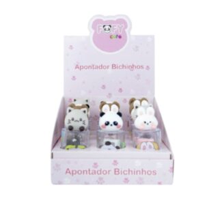 Apontador c/ Depósito Bichinhos Cute - FOFY - CX 12 UND