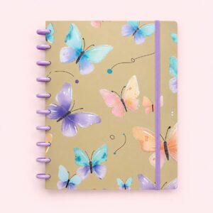 Caderno de Disco Borboletas 10 Discos 18,5x25,2cm 80 fls - IMPORTADO - UND