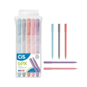 Caneta Esferográfica 0.7mm BPX  5 Cores - CIS - BLISTER