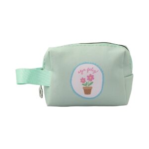 Bolsinha Porta-Moedas Verde "SEJA FELIZ" 10x5x7,5cm - FLORIE - UND