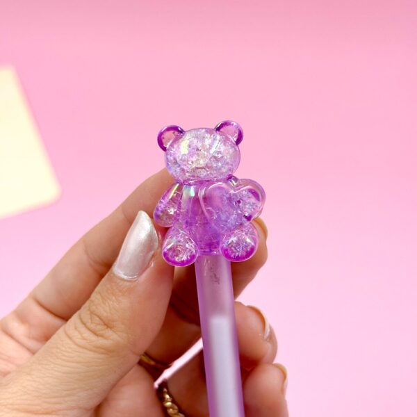 Caneta Fofa Ursinho Cristal - Pacote 6 Und