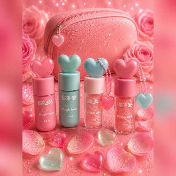 Make Lip Oil Glitter BFF 4ml c/ Acessório Mini Gloss 3,5ml - BRILHAE - UND