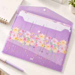 Pasta Envelope Malote A4 com Botão Flower Floral - DAC