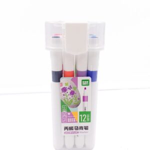Marcador ACRÍLICO para COLORIR - MALETA 12 CORES