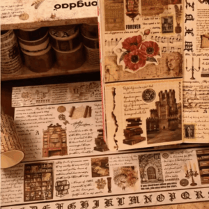 Kit Fita Washi Tape VINTAGE - IMPORTADO - CX 18 UND