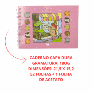 Livro de Colorir BOBBIE GOODS Capa Dura 52 FOLHAS - PREMIUM - ROSA