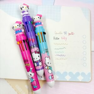 Caneta 10 Cores  Hello Kitty