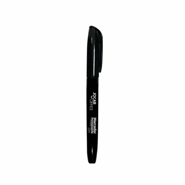 Marcador Permanente Preto Slim Jocar Office - 6 Und