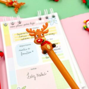 Caneta Fofa Feliz Natal - Pacote 6 Und