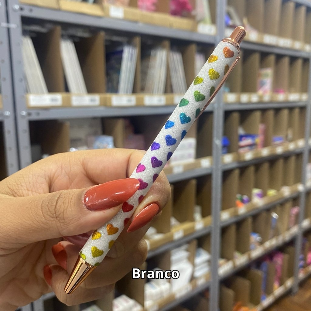 Caneta Metálica LUXO Glitter Love - IMPORTADO - UND