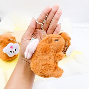 Chaveiro Fofo Pelúcia Capivara Estrelinha 10cm - UND