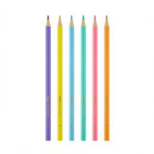 Lápis de Cor 6 Cores Pastéis BRW