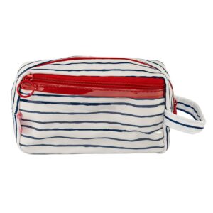 Estojo Necessaire Listrada c/ Alça AZUL "Segue Leve" 21x13x8cm - FLORIE - UND