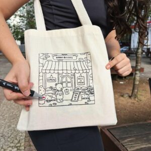 Ecobag para COLORIR Bobbie Goods - PIERRE - UND