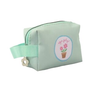 Bolsinha Porta-Moedas Verde "SEJA FELIZ" 10x5x7,5cm - FLORIE - UND