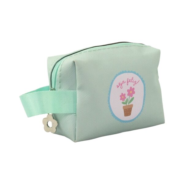 Bolsinha Porta-Moedas Verde "SEJA FELIZ" 10x5x7,5cm - FLORIE - UND
