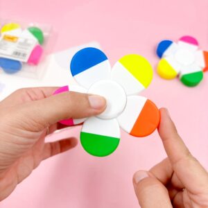 Marca Texto Spinner Flor 5 Cores