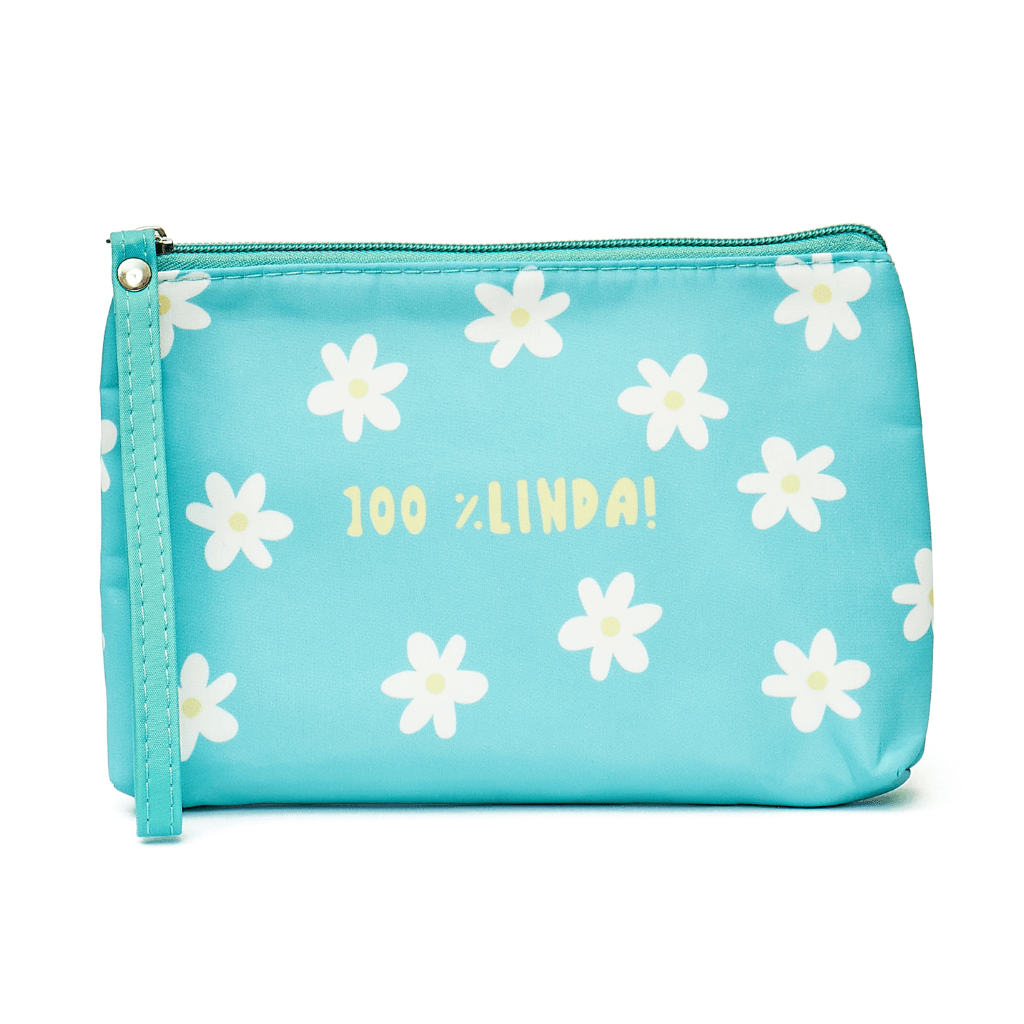 Necessaire Bolsinha de Mão Verde 100% LINDA 14x20cm - FLORIE - UND