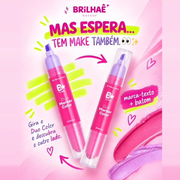 Make Marca-Texto + Lip Stick Duo Color - BRILHAE - UND