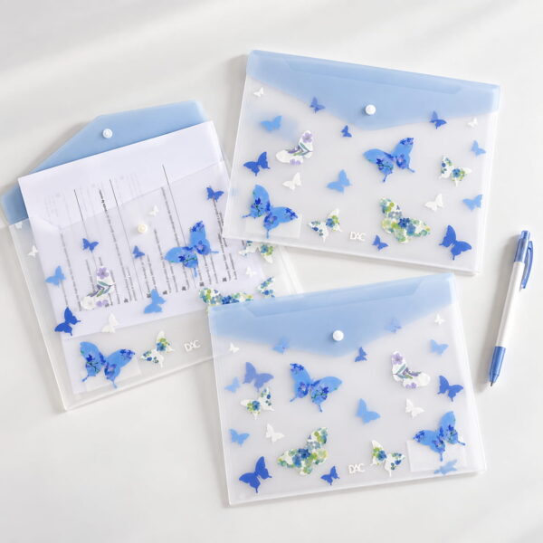 Pasta Envelope Malote A4 com Botão Butterfly Borboletas - DAC
