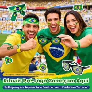 Kit Torcedor  12 Itens BRASIL Copa do Mundo - IMPORTADO - UND