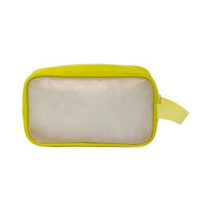 Necessaire Transparente Amarelo "VOCÊ MERECE TUDO QUE HÁ DE BOM NA VIDA!" 23x7x13cm - FLORIE - UND