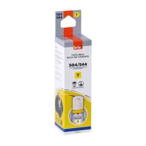 Refil de Tinta Impressora Corante 544 AMARELO p/ Epson 70 ml - BRW - CX 1 UND