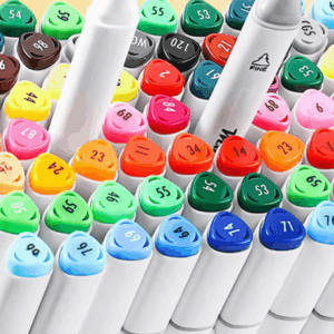 Caneta TOUCH Marcador Ponta Dupla PARA COLORIR - MALETA Transparente 36 CORES