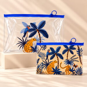 Kit 2 Necessaire Plástica Brisa de Verão 26x19,3x7,5cm - IMPORTADO - UND