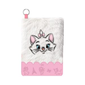 Conjunto Criativo Caderno Fluffy A6, Adesivos e Pingente Marie Aristogatas - DAC