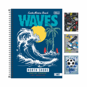 Caderno Universitário Espiral 1M 80 fls HIT MASCULINO - TILIBRA - UND
