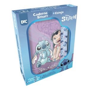 Kit Presenteável Caderno Colegial + Estojo Stitch - DAC