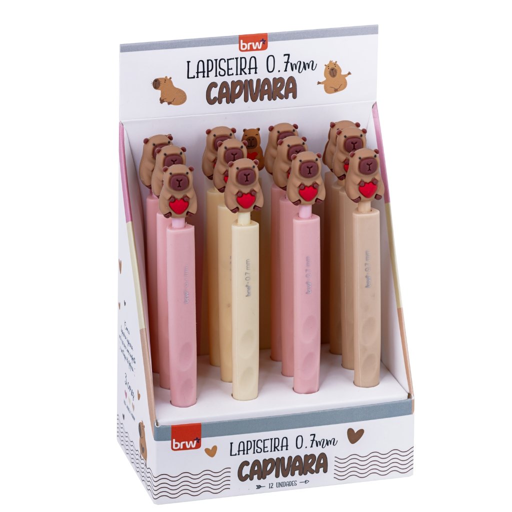 Lapiseira Plástica 0,7 mm Capivara - BRW - 4 UND