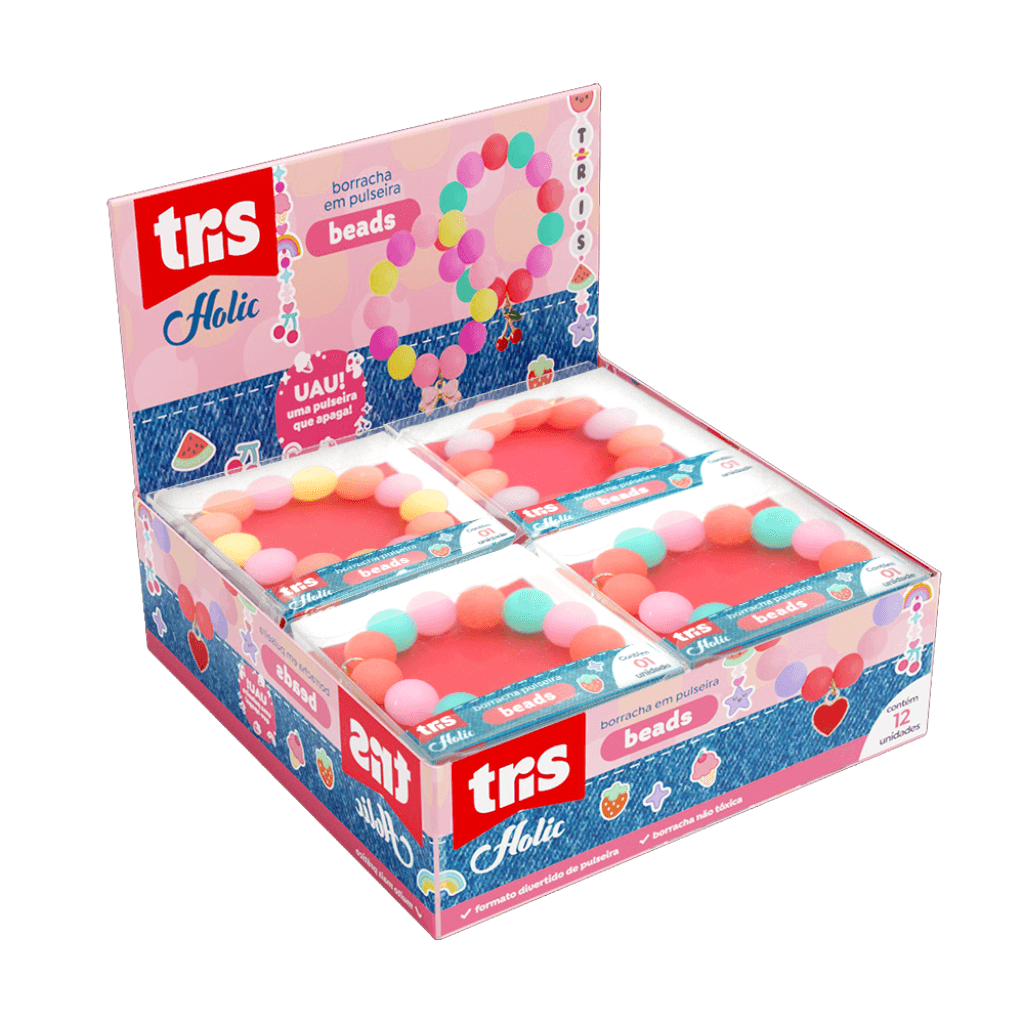 Borracha em Pulseira C/ Pingente Holic - TRIS - UND