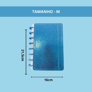 Caderno de Disco 21,5x14,6cm Glitter