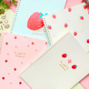 Caderno B5 Capa Plástica MORANGO 70 fls 17,5x25cm - IMPORTADO - UND