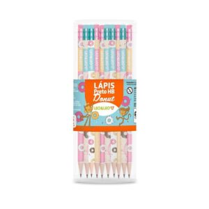 Lápis Hb c/ Borracha DONUT - LEO E LEO - POTE 72 UND