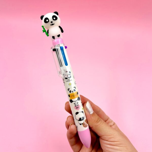 Caneta 6 Cores Ursinho Panda