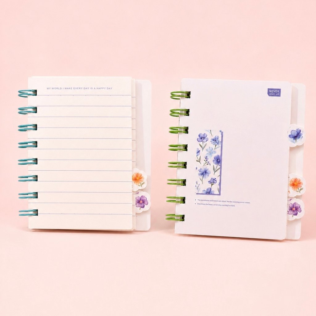 Caderno A7 Flores de Outono 9,7x11,3cm 80 fls - IMPORTADO - UND