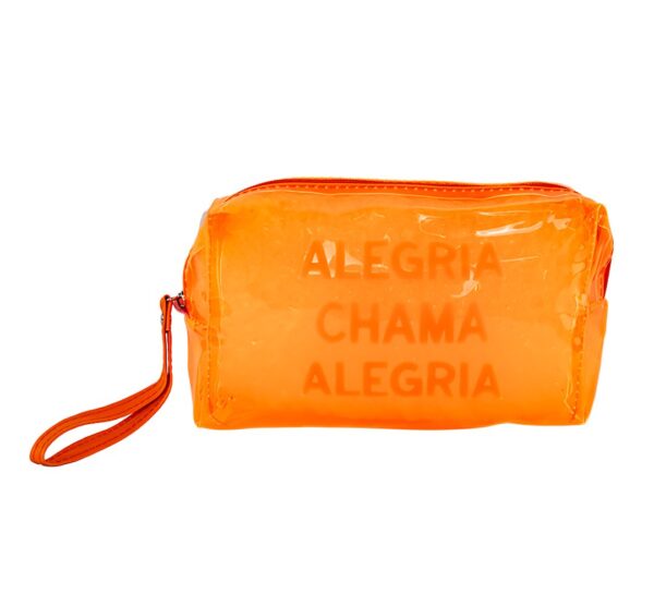 Necessaire Transparente LARANJA ALEGRIA 13x9x19cm - FLORIE - UND