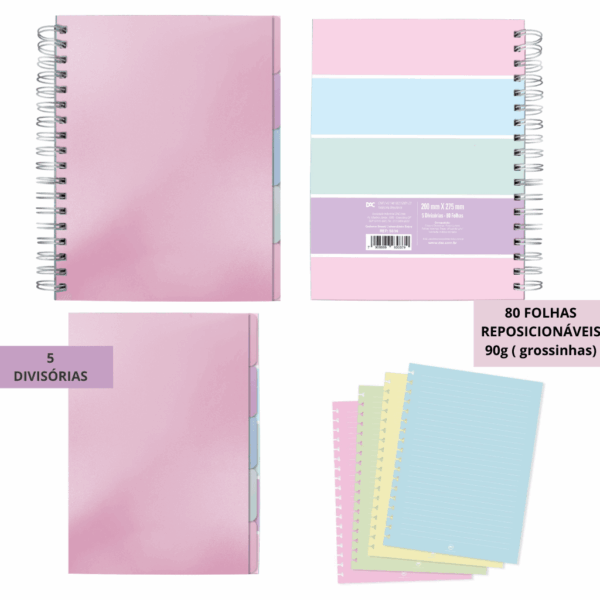 Caderno Smart Universitário 5 Divisórias Enjoy 80 fls - DAC
